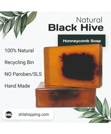 Natural Black Hive Honeycomb Soap - Handmade with Pure Essential Oils | Intensive Skin Care & Unique Design | International Shipping Available - Buy Online on GoSupps.com
