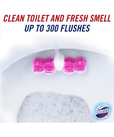 Domestos Power 5 Duo Pack Pink Magnolia Toilet Rim Block - 300 Flushes, Limescale Prevention - 14x55g Magnolia - 14 Count - Buy Online on GoSupps.com