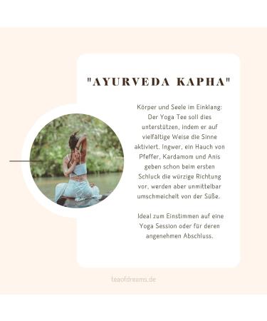  Tea of Dreams Organic Yoga Tea "Ayurveda Kapha" | with cardamom ginger licorice root | Loose Leaf Tea | 70 g - Buy Online on GoSupps.com