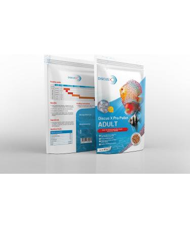 Discus X PRO Pellet Fish Food Adult Ideal for Discus and South American Cichlids 80g. 1.6mm Pellet Size (Slow Sinking) - Buy Online on GoSupps.com