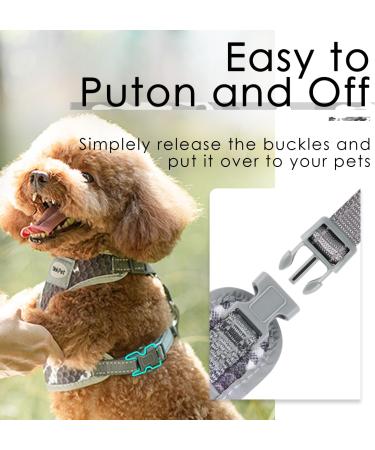 ThinkPet No-Pull Dog Harness & Leash Set - Adjustable Breathable Safety Harness for Small Medium & Large Dogs - Reflective & Comfortable (Gray) - Buy Online on GoSupps.com