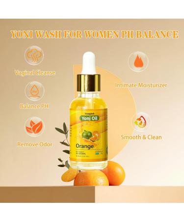 3Pack Yoni Oil for PH Balance | Feminine Hygiene Wash & Moisturizer | Soothes Vaginal Dryness | Intimate Deodorant & Body Oil | Orange Juice Scent - Buy Online on GoSupps.com
