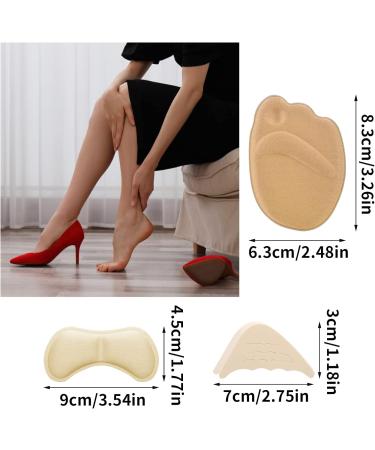 Buy Sibba 10 Pair High Heel Pillow Pads - Adjustable Toe Filling Inserts for Perfect Fit | Prevent Heel Slips & Bubbles - Ideal Shoe Filler for Comfort - Buy Online on GoSupps.com