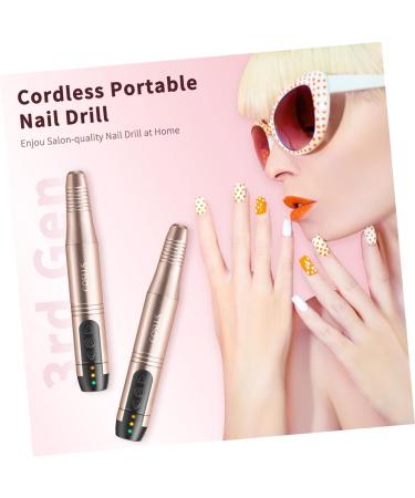 Ipetboom Golden Nail Polisher Nail Files Nail Art Kit Nail Kits Electric Nail File Kit Nail Salon Supplies Nail Drill Automatic Nail File Nail Shaper Plastic Miss Manicure Trimmer - Buy Online on GoSupps.com
