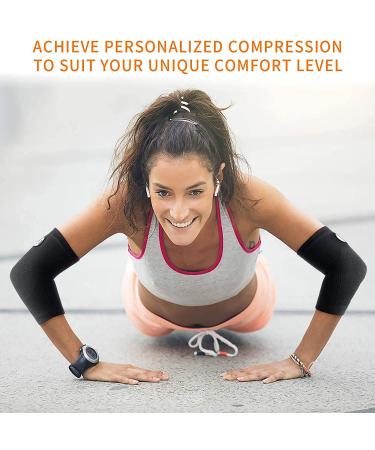 CAMBIVO Elbow Brace 4 Pack - Compression Sleeve for Women and Men - Tennis Elbow Support for Golf, Weightlifting, Arthritis Relief - Large Size - Buy Online on GoSupps.com
