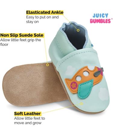 Baby Shoes: Soft Sole Leather Toddler Shoes for Baby Boy and Girl 0-6 Months - Airplane Design - Buy Online on GoSupps.com