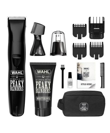 Wahl and Peaky Blinders 7-in-1 Multigroomer Gift Set Rechargeable Trimmer Beard & Body Trimmer Detail Trimming Nose Hair Removal Moisturiser Men s Grooming Peaky Blinders 7-in-1 Gift Set