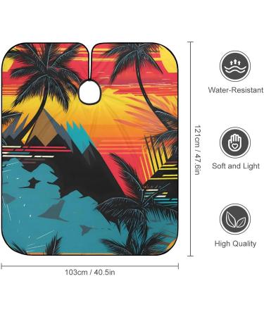 Tropical Palm Tree Hair Cutting Cape for Boys & Girls | Professional Barber Apron - International Shipping Available - Buy Online on GoSupps.com