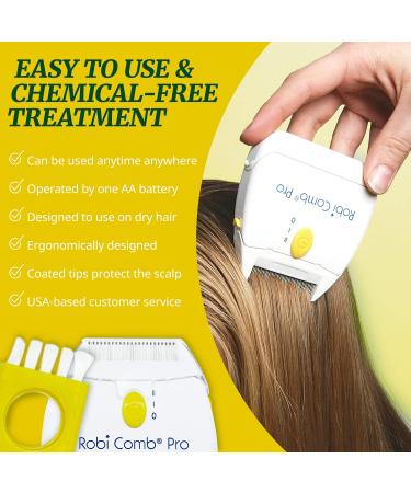 LiceGuard RobiComb Pro Electronic Head Lice Comb | Effective Lice & Eggs Zapping Tool - Buy Online on GoSupps.com