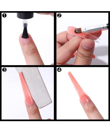 BNG Nail Shapes Set - 120 Dual Shape Tips for Professional Nail Extensions | Ballerina & Flat Square Designs for Polymer Gel Coverage - Buy Online on GoSupps.com