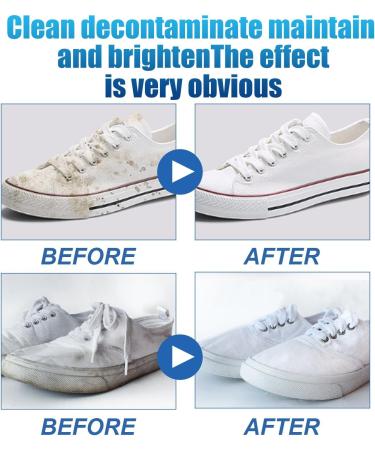 White Trainer Cleaner Sneaker Cleaner 200ml Shoe Cleaning Foam with Brush Towel and Sponge Shoe Cleaning Kit for Removing Stains and Dirt Shoe Whitener for Trainers Leather and Casual Shoe - Buy Online on GoSupps.com