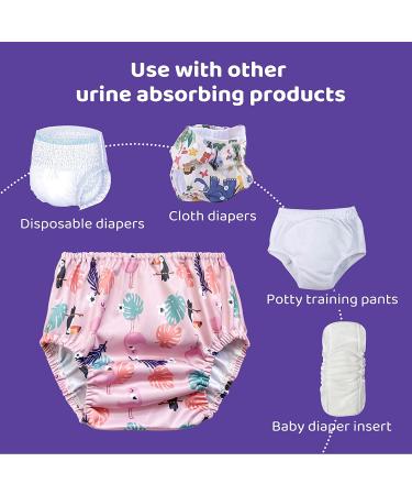 BISENKID 6 Pack Waterproof Plastic Pants for Toddlers | Potty Training Diaper Covers 3T Girls | Good Elastic & Breathable Design | 6 Count - Buy Online on GoSupps.com