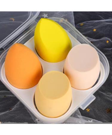 Makeup Sponge Set Foundation Blending Beauty Sponge Flawless for Liquid Cream and Powder Multi-colored Makeup Sponges (Yellow)