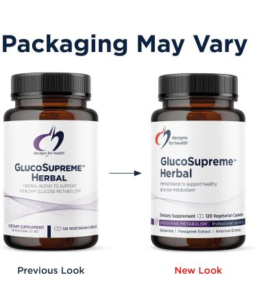 Designs for Health GlucoSupreme Herbal Supplement - Berberine HCl Banaba Ginseng + Cinnamon Extract - Vegan Non-GMO Supplements (120 Capsules) Standard Packaging - Buy Online on GoSupps.com