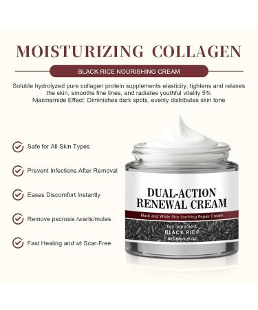 2PC Keratin Erase Dual-Action Renewal Cream Black Rice Skin Repair Cream Professional Skin Repair Deep Moisturising and Soothing Effectively Improve Skin Imperfections Smooths and Refines Skin - Buy Online on GoSupps.com