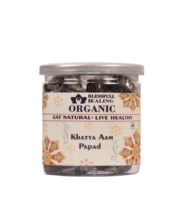Blessfull Healing Organic Khatta Aam Papad 300 Gram Airtight Container (Packing May Vary)