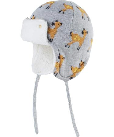Kids Winter Beanie Hat with Animals Earflap, Fleece Lining - Deer Design, 2-4 Years - Buy Online on GoSupps.com