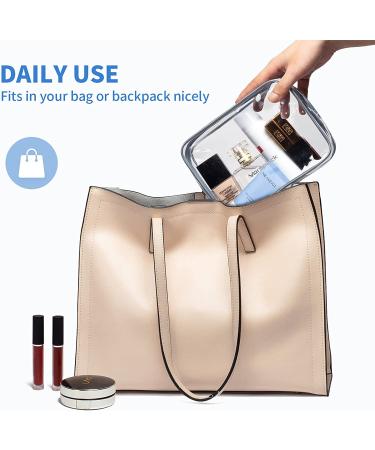 Vorspack Clear Toiletry Bags 4 Pack - TSA Approved Quart Size Toiletry Bag Set for Men and Women, Grey - Zipper Closure, Clear Makeup Bags for Travel - Buy Online on GoSupps.com