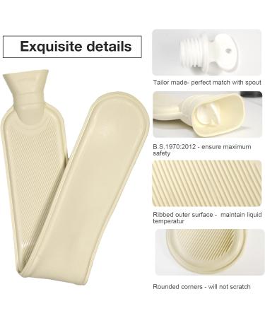 Bringluck2u Long Hot Water Bottle - 2L Soft Cover for Neck & Shoulder Relief | Dark Gray Knitted - 72cm x 12cm - Buy Online on GoSupps.com