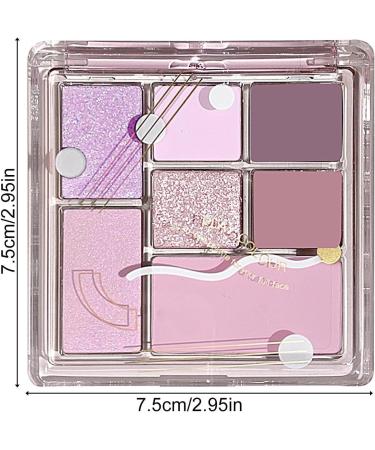 Eyeshadow Palette For Women | 7 Colors Colorful Matte And Shimmer Pressed Eyeshadow - Professional Vibrant Colors Shades Cosmetics Compact Waterproof Glitter Makeup Palette For Blendable Bright Rowces Streamer Iris No. 19 - Buy Online on GoSupps.com