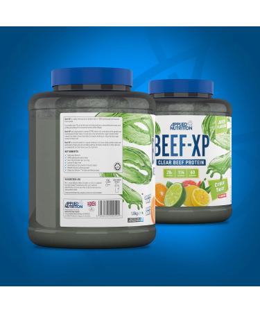 Applied Nutrition Beef XP Citrus Twist 1.8kg - Hydrolysed Beef Protein Isolate Powder, Dairy/Lactose Free, Zero Sugar, Low Fat - 60 Servings - Buy Online on GoSupps.com