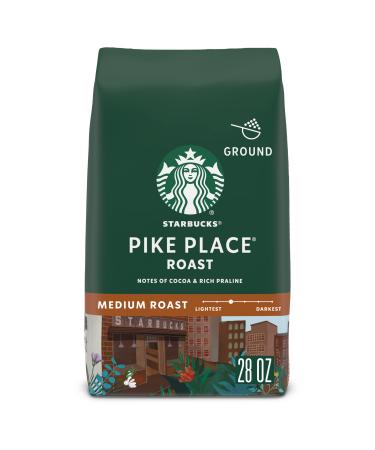 Starbucks Ground CoffeeMedium Roast CoffeePike Place Roast100% Arabica1 bag (28 oz) Pike Place 1.75 Pound (Pack of 1)