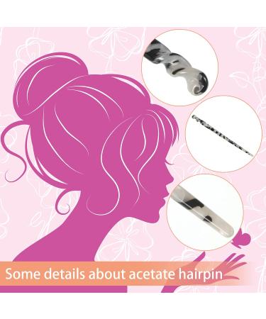 6 Piece Acetate Hair Sticks Set - Tortoise Shell Hairpins for Women and Girls - Buy Online on GoSupps.com