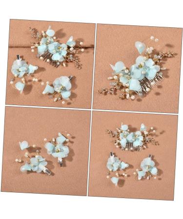MAGICLULU 2 Sets Hair Comb Crystal Hairpin Combs Wedding Veil Flower Hair Clips for Women Bridal Headpieces for Wedding Hair Teasing Comb Bride Hair Decor Headdress Pearl Delicate Miss Alloy - Buy Online on GoSupps.com