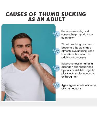 Adult Thumb Guard - Stop Skin Picking, Thumb Sucking & Hair Pulling - Black - Buy Online on GoSupps.com