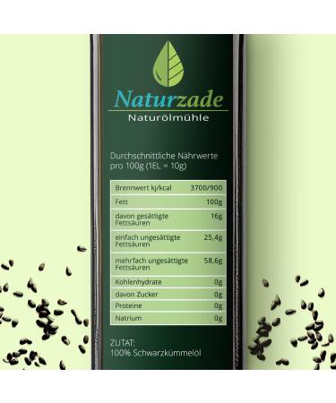  Naturzade Naturzade Black Seed Seed Oil - 2 Litre - Unfiltered Glass Bottle (4 x 500ml) - Cold Pressed - Direct From Manufacturer - Buy Online on GoSupps.com