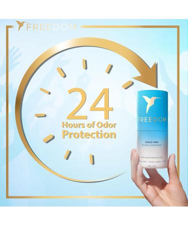 Freedom Natural Deodorant - 100% Aluminum & Paraben Free 24 Hour Odor Protection Coconut Vanilla Scent Eco Paper Tube 3 Pack Coconut Vanilla 0.63 Ounce (Pack of 3) - Buy Online on GoSupps.com