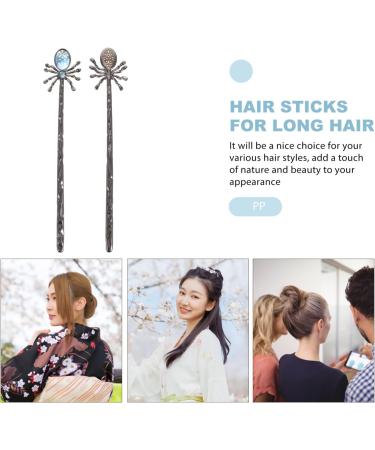 Beaupretty Bridal Hair Clip Hair Chopsticks Spider Hairpin Spider Hair Stick Spider Hair Chopstick Spider Hair Bun Spider Slide Pin for Women Girls(Black) Japanese Chopsticks - Buy Online on GoSupps.com