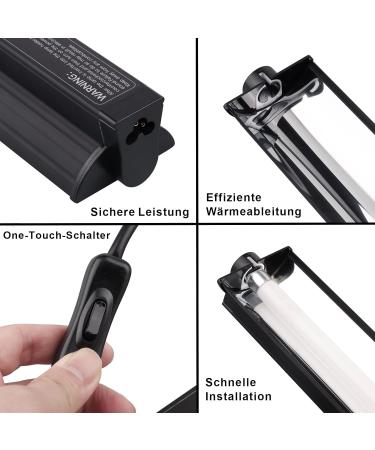 AIICIOO T5 HO UVB Lighting Combo Kit - 5.0 8W UVB Lamp for Reptile Terrariums - Buy Online on GoSupps.com