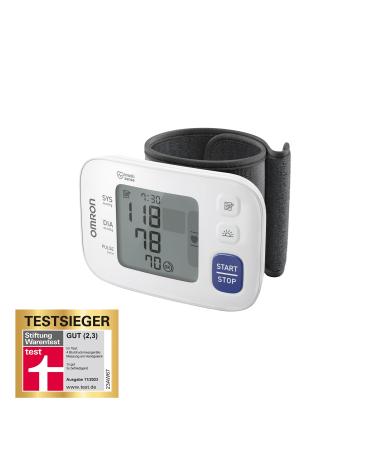 OMRON RS4 Automatic wrist blood pressure monitor test winner Stiftung Warentest 11/2023 clinically validated with memory positioning sensor for precise measurement chain seat control - Buy Online on GoSupps.com