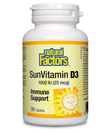 Natural Factors Vitamin D3 25 mcg (1000 IU) 90 Tablets