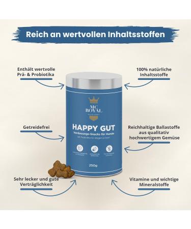 MC-Royal Digestive Snacks for Dogs - 100% Natural Probiotic Treats | Support Dog Intestinal Flora | 250g Pack - Buy Online on GoSupps.com