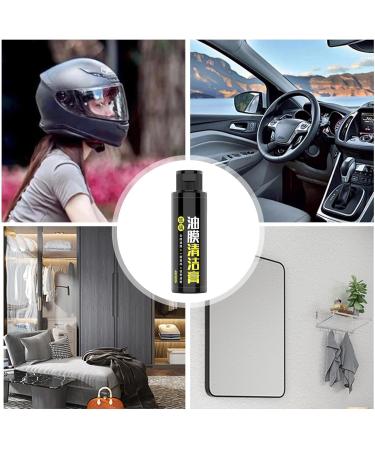 Car Windshield Oil Film Cleaner - 3.38oz Glass Stripper Water Stains Remover | Front Windshield Cleaning Balm with Sponge for Bird Droppings - Buy Online on GoSupps.com