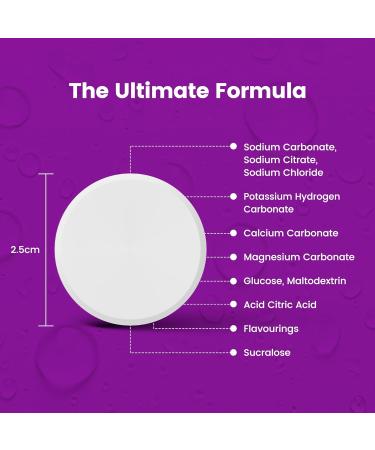 Precision Hydration Electrolyte Tablets - Multi Strength Effervescent Hydration Tablets - Combats Cramp - Low Calorie, Gluten Free, Vegan/Vegetarian Friendly (1 Tube, 1500mg/L - Purple Tube) 1500mg/L - Purple Tube 1 Tube - Buy Online on GoSupps.com