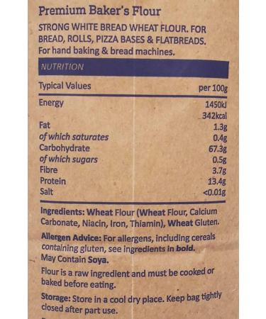 Nature's Gold Premium Baker's Strong White Bread Flour 1.5kg (Pack of 5) - Buy Online on GoSupps.com