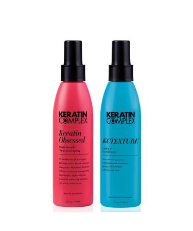 Keratin Complex - Blow Dry Essential Curl Kit - Keratin Obsessed 5 fl oz + KCTEXTURE Leave-In Conditioner 5 fl oz