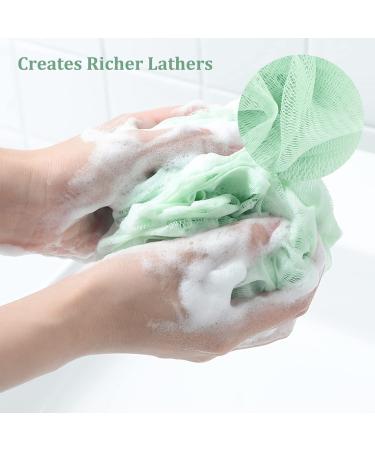 Fu Store 4-Pack Bath Sponges Shower Loofahs 50g Mesh Balls - Body Wash Accessories for Men and Women - 4 Solid Colors - Buy Online on GoSupps.com