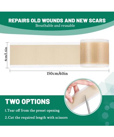 3 Rolls Silicone Scar Sheets(1.6" x 60" Each) Silicone Patches for Scars Reusable Scar Removal Strips for Prevention and Repair - Buy Online on GoSupps.com