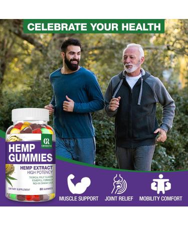 Hemp Gummies for Sleep Pain Anxiety - High Potency Pure Extra Strength Hemp Oil Infused Gummy Bears - 100% Natural Sleep Gummies Edibles for Adult (2 Packs) - Buy Online on GoSupps.com