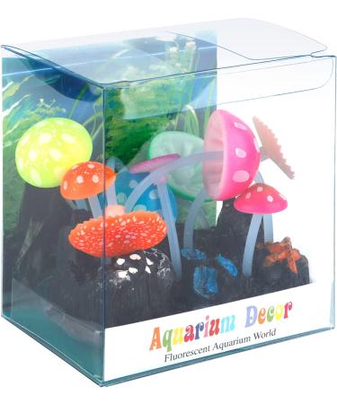 Uniclife Glowing Mushroom Aquarium Plant Decor for Fish Tank Landscape - Buy Online on GoSupps.com