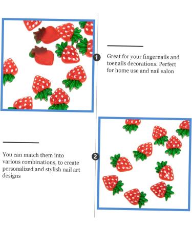 minkissy 60 Pcs Nail Art Accessories Nail Decorations Gemstones for Nails Strawberry Charms Jewelery for Girl Decoraciones Para U as Acr licas Nail Crystals Fruit Phone Case 3d Resin - Buy Online on GoSupps.com