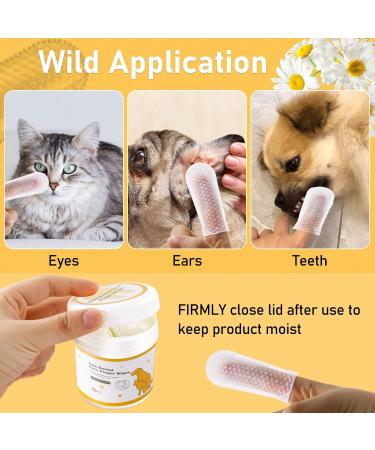 Kuckucki Nursing Towels for Dogs - Hypoallergenic Aloe Vera Cleaning Wipes for Pets' Teeth Ears & Eyes - 50 Tear-Resistant Wet Towels for Cats & Dogs - Buy Online on GoSupps.com