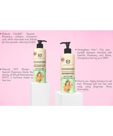 Rosemary & Biotin Shampoo for Thinning Hair - Paraben Silicone & Sulfate Free | 200ml | Nourish & Strengthen Dry Damaged Hair - Buy Online on GoSupps.com