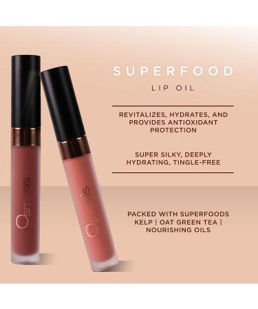 OSMOSIS Superfood Lip Oil Nourishing Tinted Lip Gloss Deep Hydration Lip Plumper Peptides for Fuller Lips Nectar 0.12 Oz - Buy Online on GoSupps.com