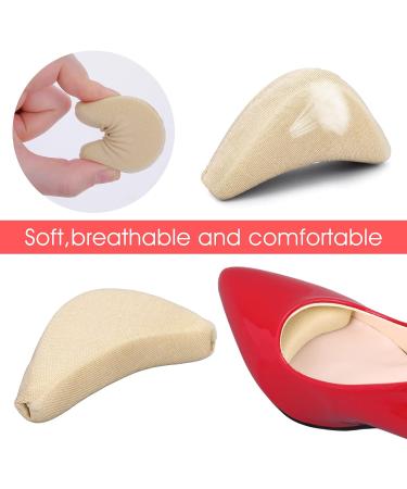 WLLHYF Soft Sponge Adjustable Shoe Filler Big Toe Plug Foot Brace Pads - 3 Pairs, Skin+Black - Comfortable Inserts for High Heels & Relief from Foot Pain - Reusable & Adjustable for Perfect Fit - Buy Online on GoSupps.com