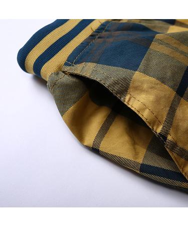 Men's Yellow Plaid Shorts - Casual Loose Fit Quick Dry Lightweight Shorts 5X-Large - Buy Online on GoSupps.com